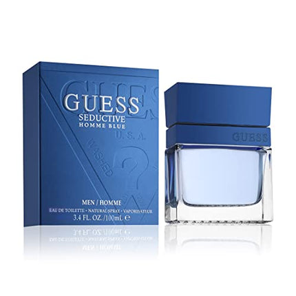 GUESS Fragrance Seductive Homme Blue Eau De Toilette Spray for Men, 3.4 fl oz