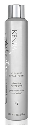 Kenra Platinum Boosting Spray-Foam 17 | Volumizing Styling Spray | Touchable, Brushable Hold | All-Day Lift & Style Support | Lightweight Volumizer | All Hair Types | 8 oz