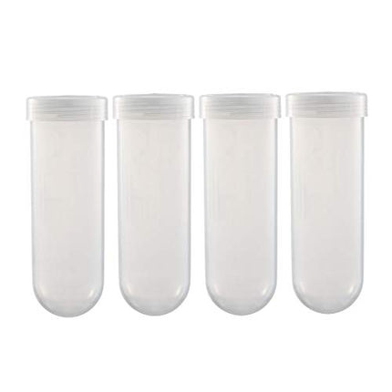 uxcell 10 Pcs 100ml Plastic Centrifuge Tubes with Screw-on Cap, Polypropylene Graduated Micro Centrifuge Tube, Round Bottom, Clear, Storage Container for Beads Sample Lab