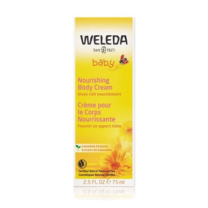 Weleda Baby Calendula Nourishing Body Cream, 2.5 Fluid Ounce, Plant Rich Moisturizer with Calendula and Lanolin