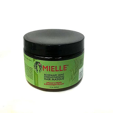 MIELLE Rosemary Mint Organics Infused with Biotin and Encourages Growth Hair Products for Stronger and Healthier Hair and Styling Bundle Set 5 PCS