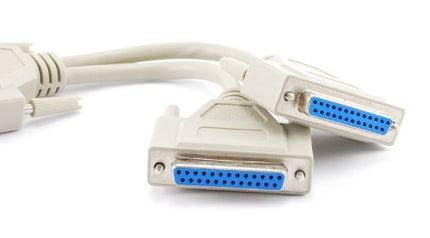 CablesOnline 8 inch DB25 Parallel Male/Dual Female Y-Splitter Printer Cable (YS-005)