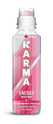 Buy Karma Raspberry Peach Energy Water l Caffeinated Natural Energy Drink l Low Calorie Focus and En in India
