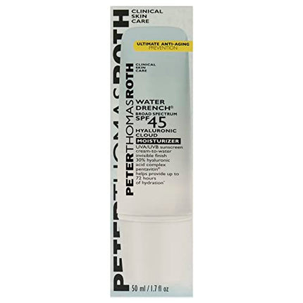 Peter Thomas Roth | Water Drench Broad Spectrum SPF 45 Hyaluronic Cloud Moisturizer | SPF Moisturizer For Face, Lightweight Sunscreen For Face