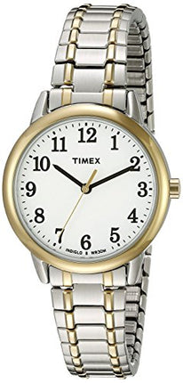 Buy Timex Women's Easy Reader 30mm Watch â€“ Two-Tone Case White Dial with Two-Tone Stainless Steel Expansion Band in India