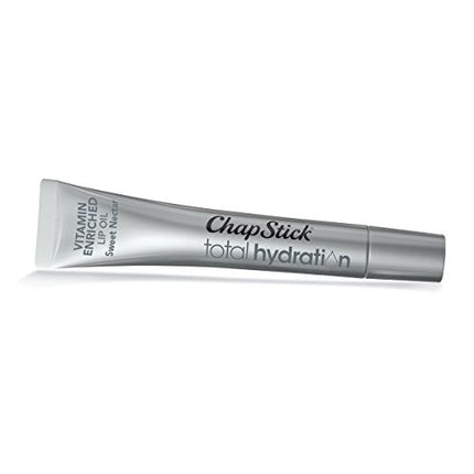 ChapStick Total Hydration Sweet Nectar Flavor Vitamin Enriched Lip Oil, Non Tinted Lip Care - 0.23 Oz