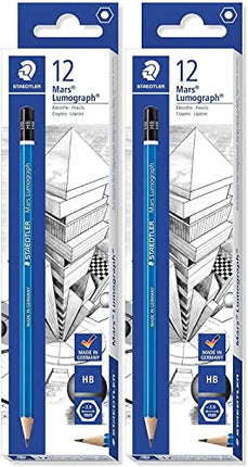 Buy STAEDTLER Mars 100-HB LUMOGRAPH Pencil HB - Box of 12 Pack of 2 in India India