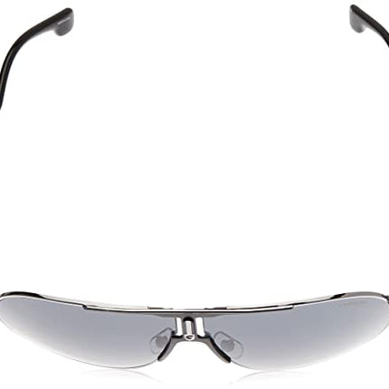 Carrera Men's CA1005/S Pilot Sunglasses, Ruthenium Black Matte Black/Gray Blue, 66 mm