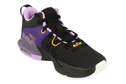 Buy Nike Men's Lebron Witness 7 Basketball Shoe, Black/University Gold-Lilac, 10 M US in India