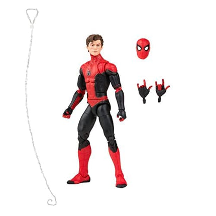 Marvel Legends Series Upgraded Suit Spider-Man Unmasked No Way Home 6-inch Action Figure Premium Design