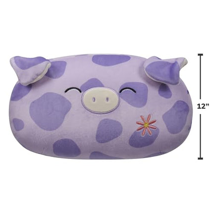 Squishmallows Stackables Original 12-Inch Pammy Pig with Flower Embroidery - Ultrasoft Official Jazwares Plush