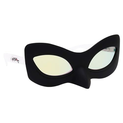 Sun-Staches Miraculous Cat Noir Sunglasses Costume Accessory, UV400 Lenses, Black Cat Mask, One Size Fits Most
