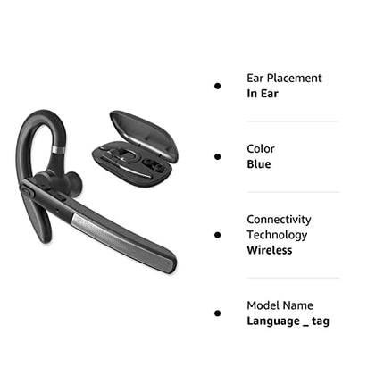 buy BlueFit Bluetooth Headset Bluetooth Earpiece for Cellphones Wireless Blue Tooth 5.0 Head Set in India