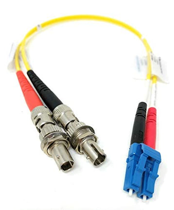 1ft Fiber Optic Adapter Cable LC (Male) to ST (Female) Singlemode 9/125 Duplex