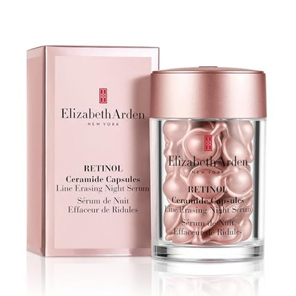 Elizabeth Arden Retinol Ceramide Capsule Serum, Night Skin Care, Fine Line and Wrinkle Erasing Face Serum, 30 Count