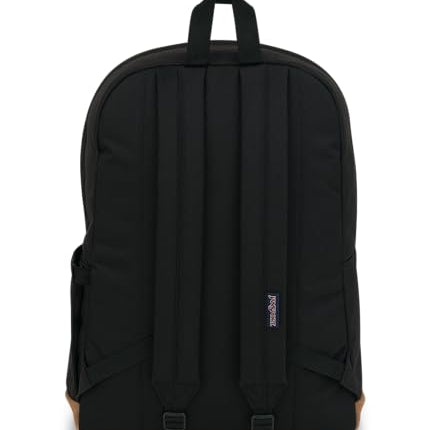 JanSport Right Pack Backpack - Travel, Work, or Laptop Bookbag with Leather Bottom, Black