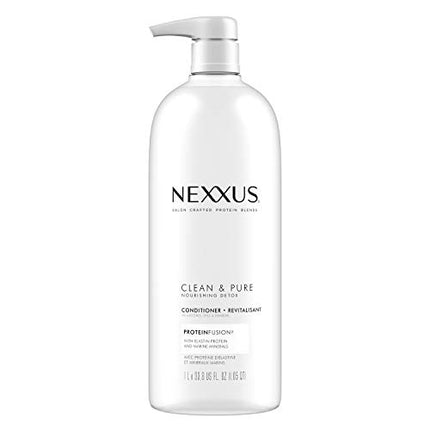 Nexxus Clean and Pure Conditioner, With ProteinFusion, Nourished Hair Care Silicone, Dye And Paraben Free 33.8 oz