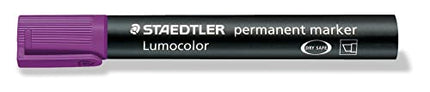 STAEDTLER Lumocolor Permanent Marker 350-6 Chisel Tip - Violet (Pack of 10)