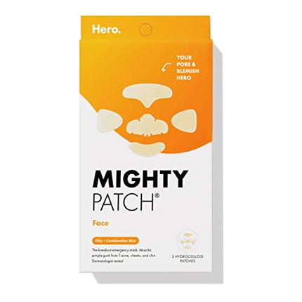 buy Mighty Patch Face Patch from Hero Cosmetics - XL Hydrocolloid Face Mask for Acne, 5 Large Pimple Pat in India