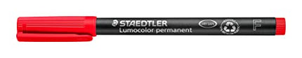 Buy Staedtler 318-2 Lumocolor Universal Permanent Fine Pens - Red, Pack of 10 (318-2 VE) in India India