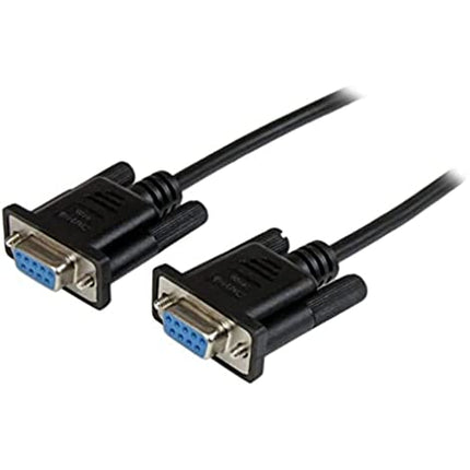 StarTech.com 1m Black DB9 RS232 Serial Null Modem Cable F/F - DB9 Female to Female - 9 pin RS232 Null Modem Cable - 1 meter, Black