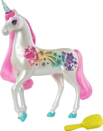 Buy Barbie Dreamtopia Unicorn Toy, Brush 'n Sparkle Pink and White Unicorn with 4 Magical Lights and Sounds (Amazon Exclusive) in India