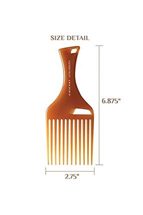 Cricket Ultra Smooth Hair Pick Comb for Curly, Thick, Medium to Long Hair, Facial Hair