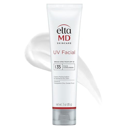 EltaMD UV Facial Sunscreen Moisturizer, SPF 30+ Moisturizing Sunscreen for Sensitive Skin and Dry Skin, Great for Boosting Skin Moisture and UV Protection, Formulated with Zinc Oxide, 3.0 oz Tube