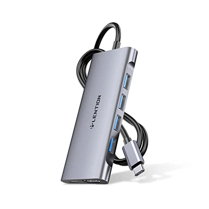 buy LENTION 3.3FT Long Cable USB C Multiport Hub with 4K HDMI, 4 USB 3.0, Type C Charging Compatible in India