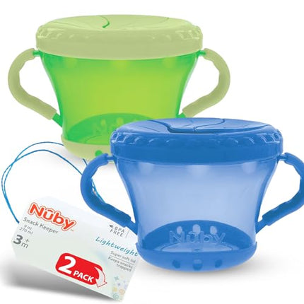 Buy Nuby 2-Pack Snack Keepers, Blue and Green in India