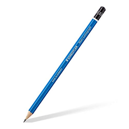 Staedtler Mars Lumograph 9H Graphite Art Drawing Pencil, Very Hard, Break-Resistant Bonded Lead, 12 Pack, 100-9H, blue (100-9H VE)