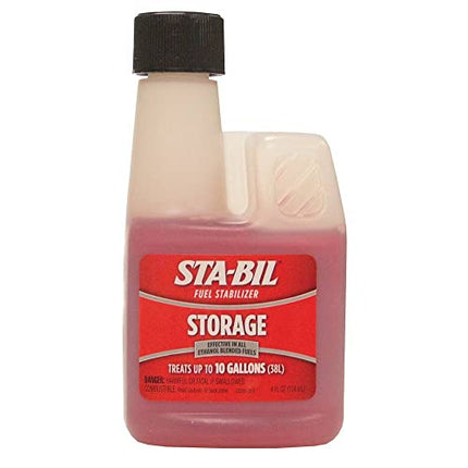 STA-BIL Storage Fuel Stabilizer - Keeps Fuel Fresh for 24 Months - Prevents Corrosion - Gasoline Treatment that Protects Fuel System - Fuel Saver - Treats 10 Gallons - 4 Fl. Oz. (22204)