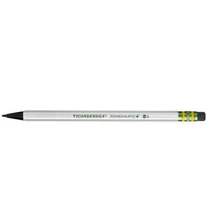Ticonderoga Sensematic Mechanical Pencil, 0.7mm Lead, Silver, 2 Count