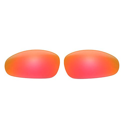 NicelyFit Polarized Replacement Lenses for Oakley Juliet Sunglasses Glass Frame (Fire Red Mirror)