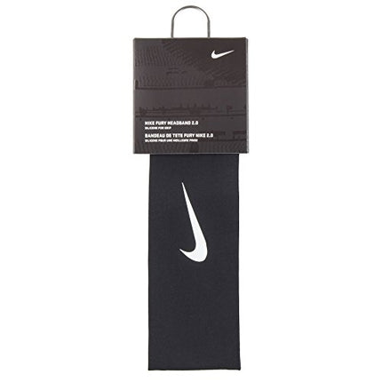 Nike Fury Headband, Black, 2.0(OSFM, Black/White)