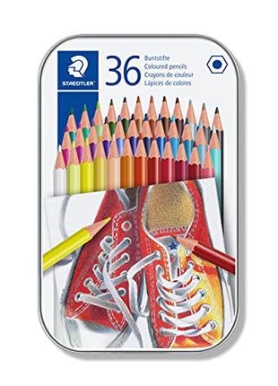 Buy STAEDTLER 175 M36 Wood-Free Coloured Pencils - Assorted Colours (Tin of 36) in India India