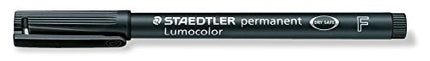 STAEDTLER Lumocolor Black Fine Permanent Marker Pens Pack Of 1 Waterproof Smudge Resistant Quick Dry CD DVD OHP