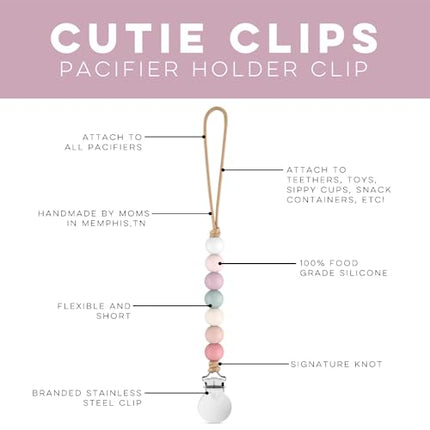 Buy Ryan & Rose Pacifier Clip Georgia - Silicone Pacifier Clip Baby boy Baby Girl Binky paci Clip in India