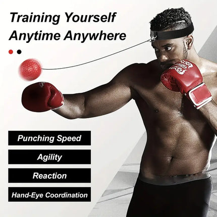 Enhance Your Training with Boxing Reflex Ball Set - Includes Ball & Headband for Reaction Speed