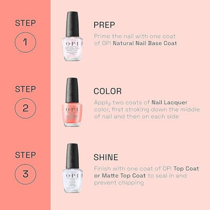 OPI Nail Polish Top Coat, Matte Finish, Seals in Color, Prevent Scratches or Chipping, Up to 7 Days of Wear, 0.5 fl oz