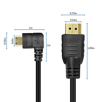 buy UCEC Mini HDMI to HDMI Cable Right-Angled Coiled HDMI to Mini HDMI Adapter Male High Speed for Laptop in India