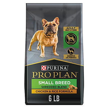 Buy Purina Pro Plan Small Breed Dog Food With Probiotics for Dogs, Shredded Blend Chicken & Rice Formula - 6 lb. Bag in India India