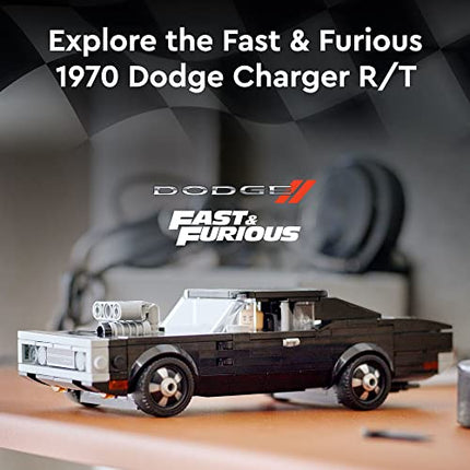 LEGO Speed Champions Fast & Furious 1970 Dodge Charger R/T 76912, Toy Muscle Car Model Kit for Kids, Collectible Set with Dominic Toretto Minifigure