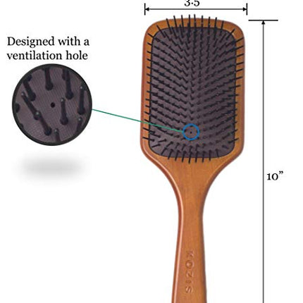 KOZIS Wooden Paddle Hair Brush (Large)