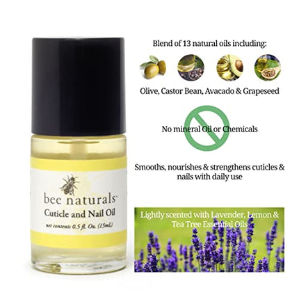 Buy Bee Naturals Nail & Cuticle Oil 0.5 oz - Heals Cracked Nails & Rigid Cuticles. Deep Moisture for Nails in India