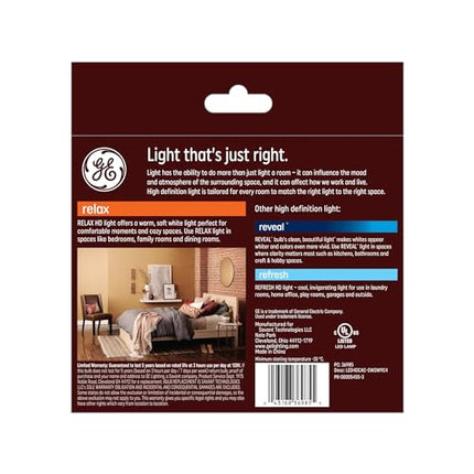 Buy GE Relax LED Light Bulbs, 40 Watt, Soft White Candle Lights, Decorative Light Bulbs, Frosted, Small Base (4 Pack) in India