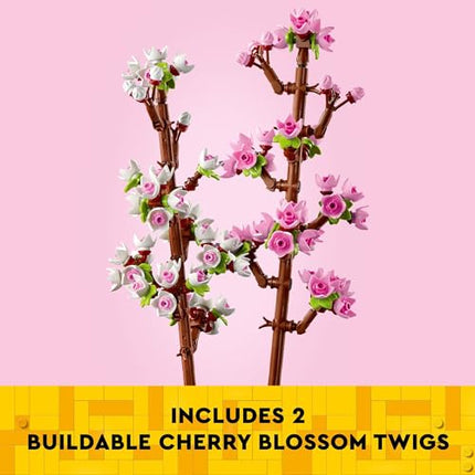 buy LEGO Cherry Blossoms Celebration Gift, Buildable Floral Display for Creative Kids, White and Pink Cherry Blossom in India.