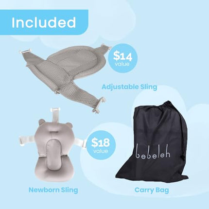 Buy BEBELEH Collapsible Baby Bathtub with Thermometer - Bathtub + Baby tub Sling + Newborn Sling - Baby Bathtub Newborn The Best in India