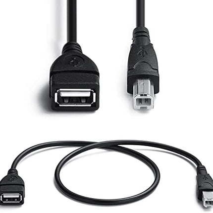Buy AMUU 2 Pack USB 2.0 Cables A Female to USB B Male Cable for Printer Cables Length is 20 inches A/F in India