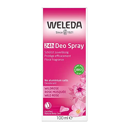 Weleda Wild Rose 24h Deodorant Spray, 3.4 Ounce